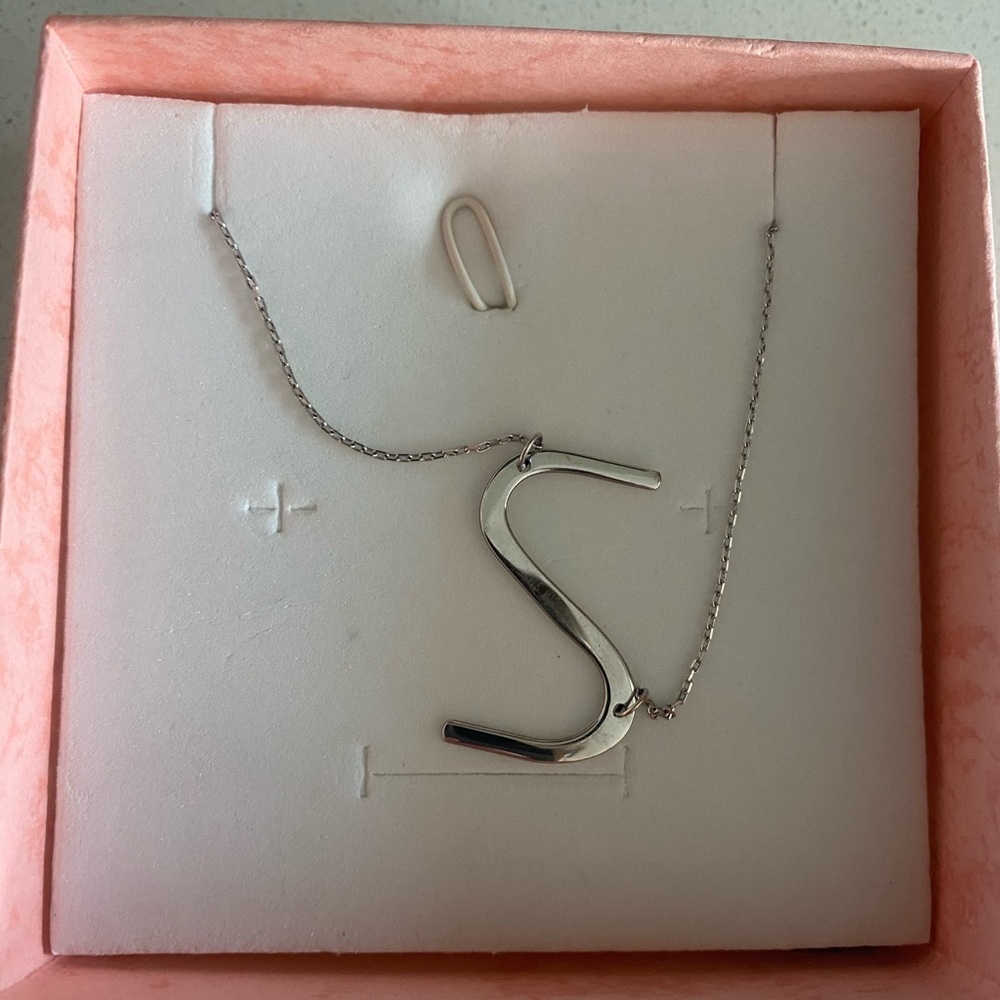 Silver Initial 'S' Necklace
